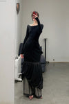 SWAYING/KNIT Crease Cocoon Wide Leg Pants SW22AW3B28 Grey PS51